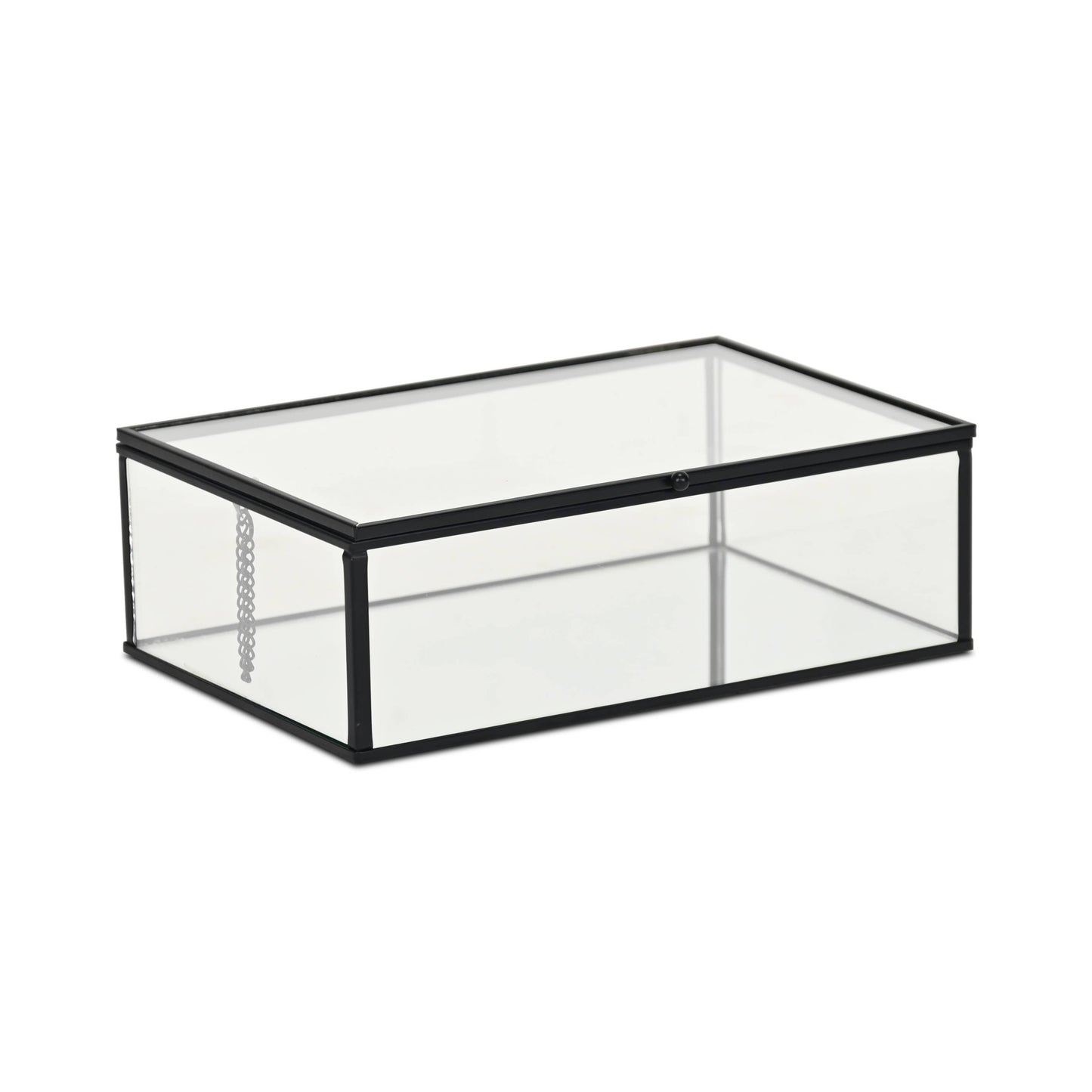 Lume Glass & Metal Frame Storage Box