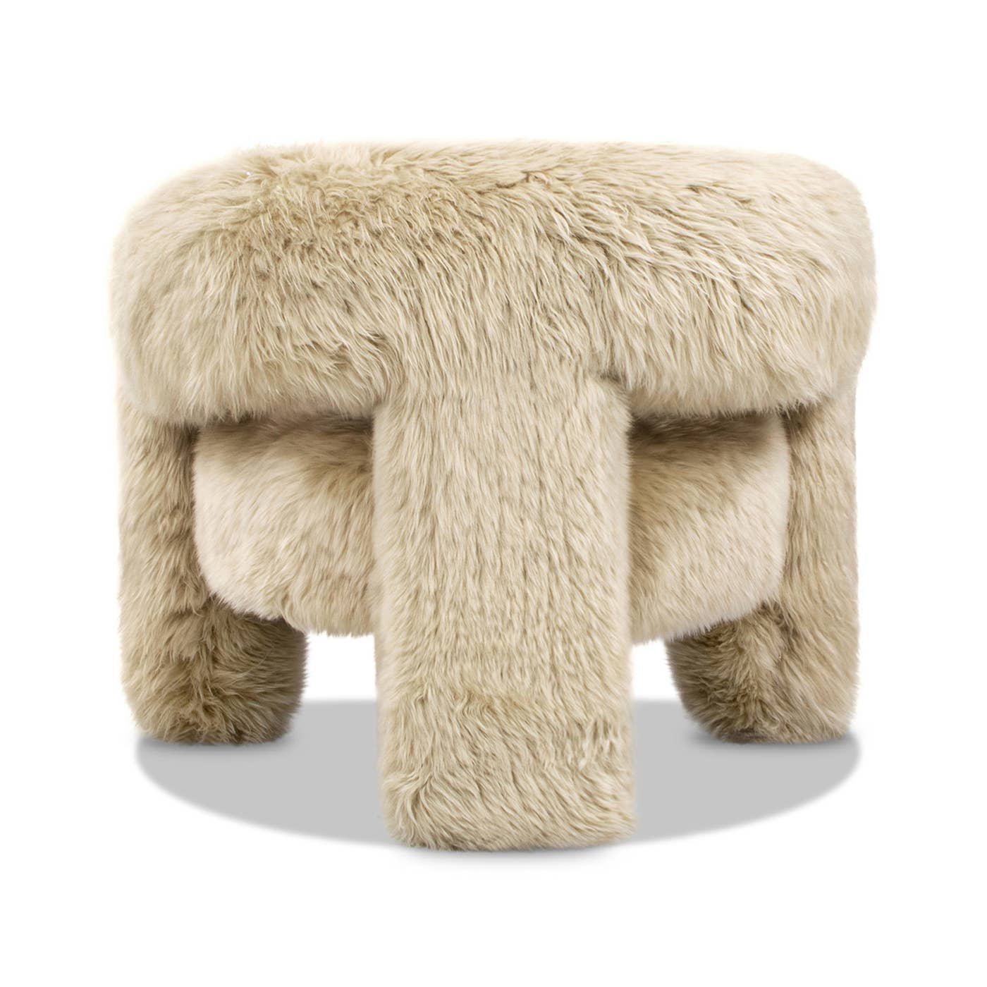 Avalon 35" Genuine Sheepskin Fur Split Barrel Back Chair