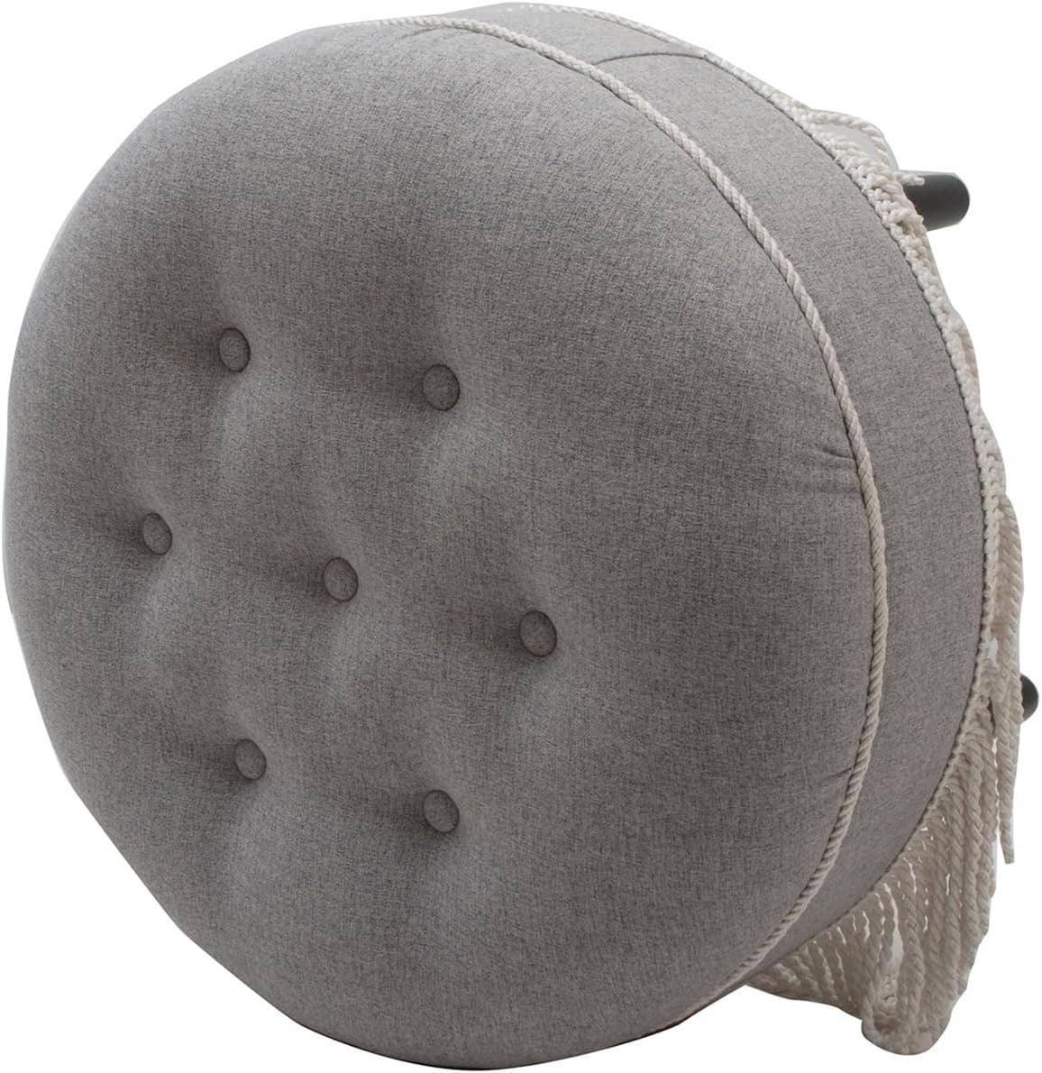 Yolanda 24" Round Upholstered Accent Ottoman