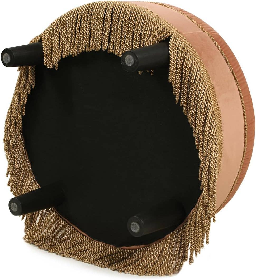 Yolanda 24" Round Upholstered Accent Ottoman