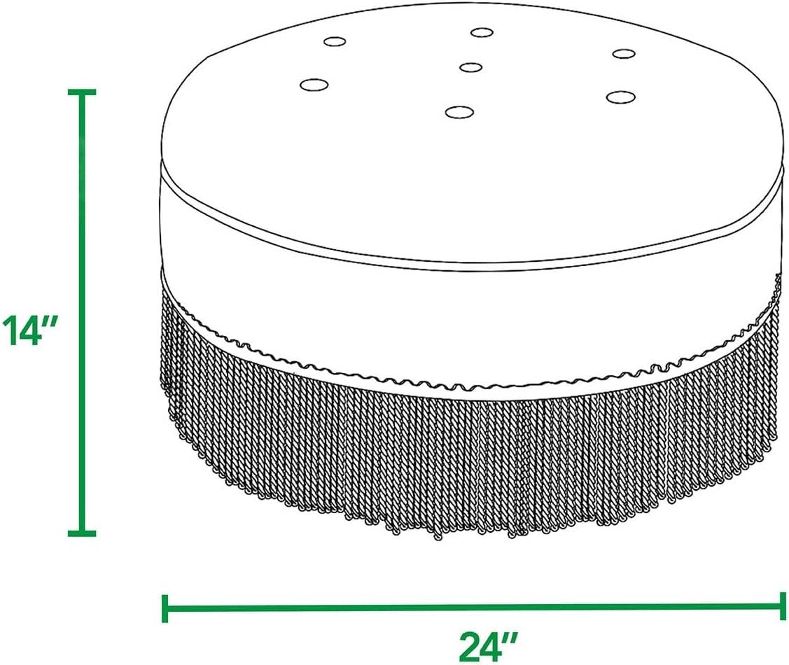 Yolanda 24" Round Upholstered Accent Ottoman