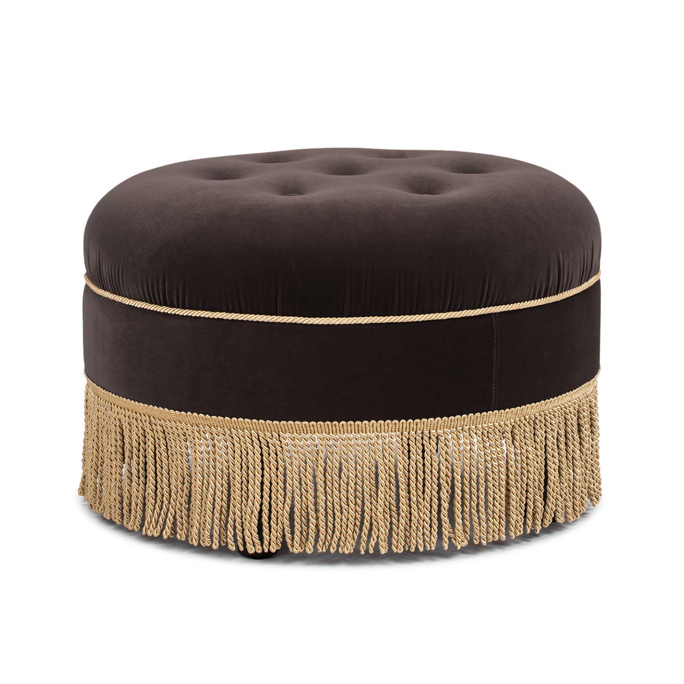 Yolanda 24" Round Upholstered Accent Ottoman