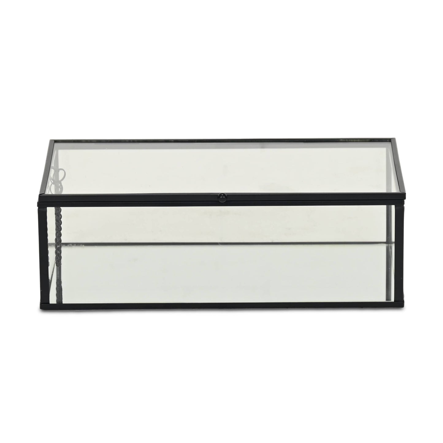 Lume Glass & Metal Frame Storage Box