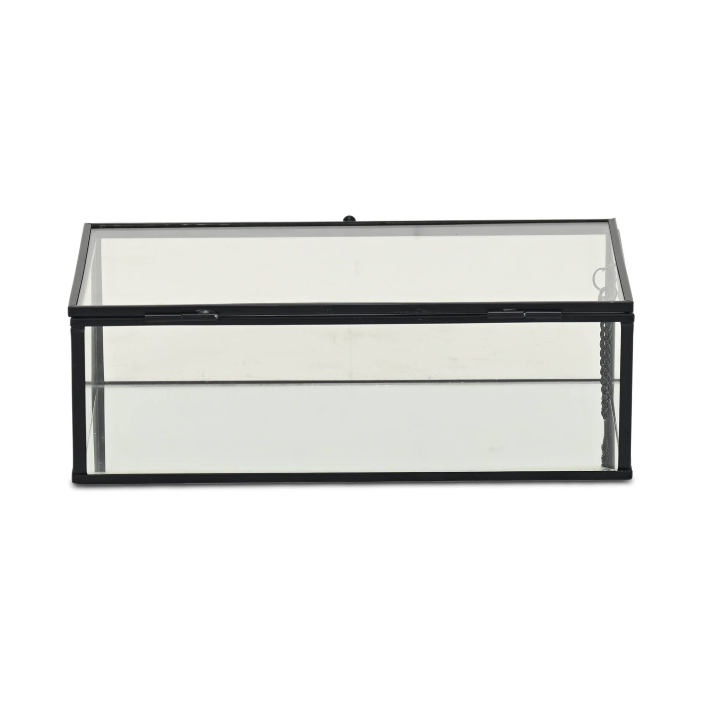 Lume Glass & Metal Frame Storage Box