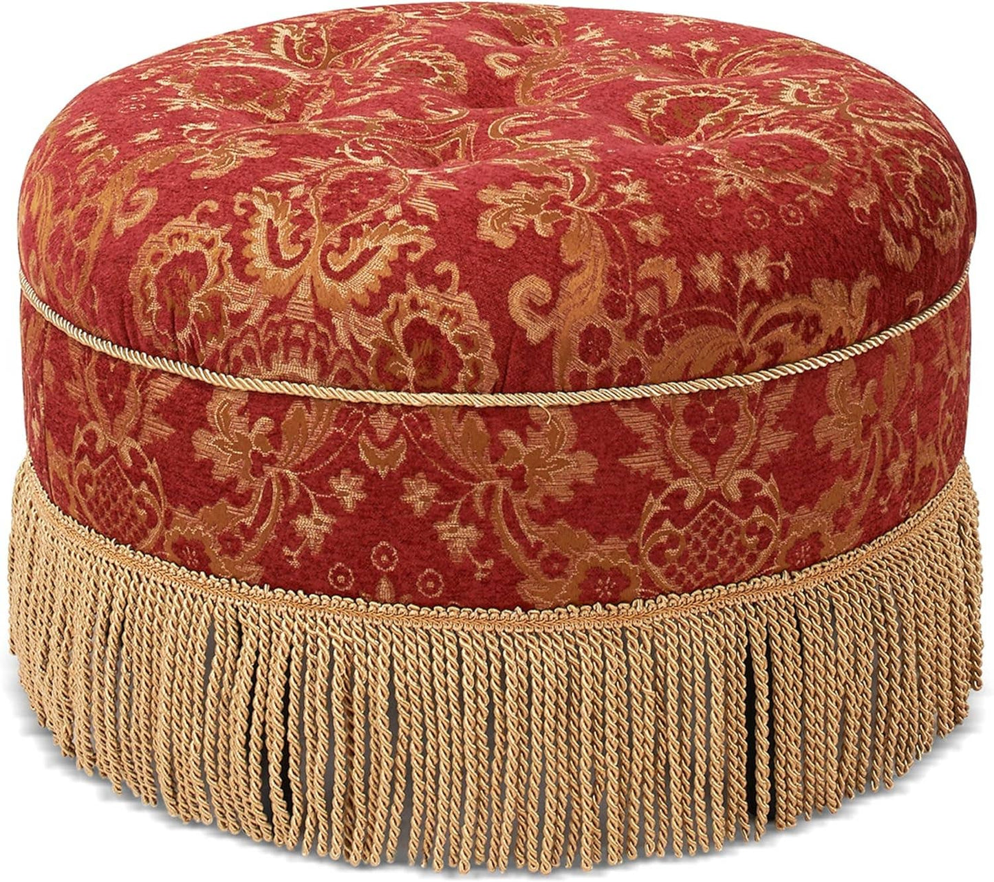 Yolanda 24" Round Upholstered Accent Ottoman