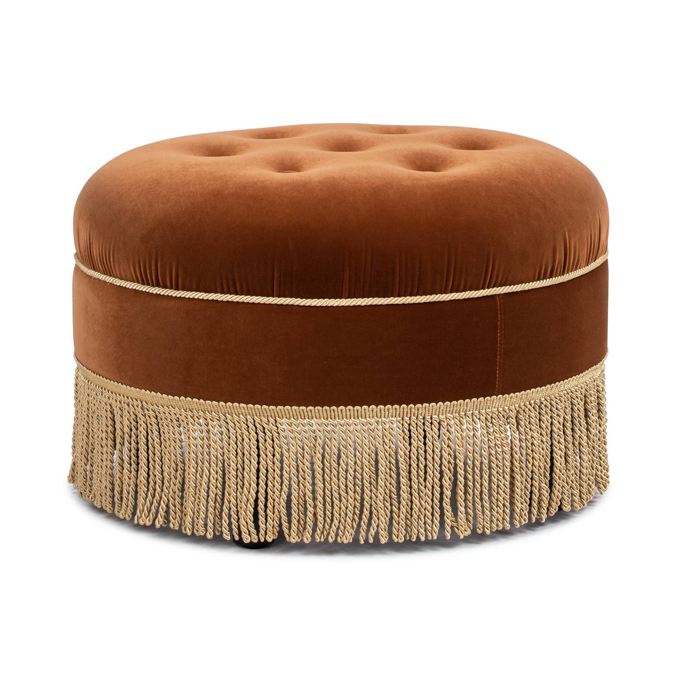 Yolanda 24" Round Upholstered Accent Ottoman