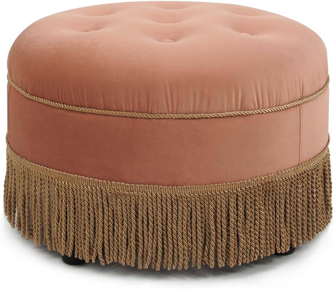 Yolanda 24" Round Upholstered Accent Ottoman