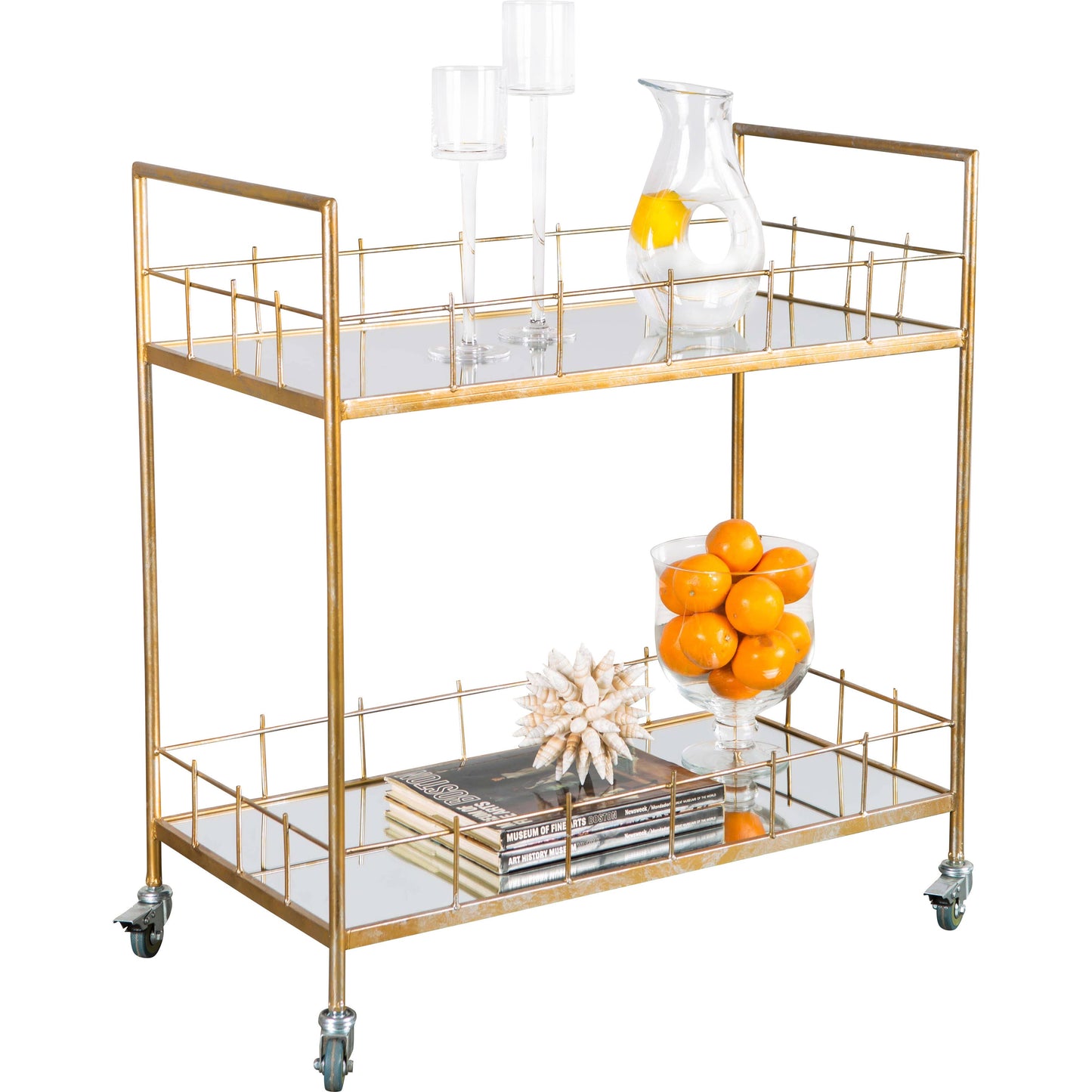 Carrie Gold Bar Table - Gold